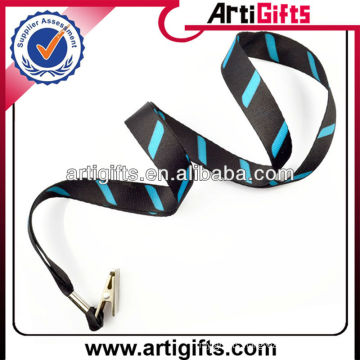 Custom logo nylon lanyard with clip